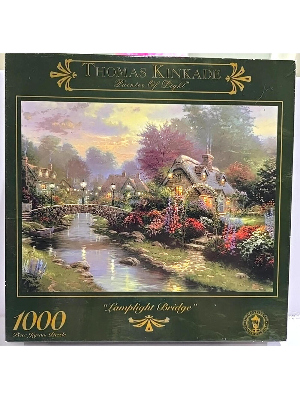 Ceaco Thomas Kinkade Lamplight Bridge 1000 Pc New Sealed 1997